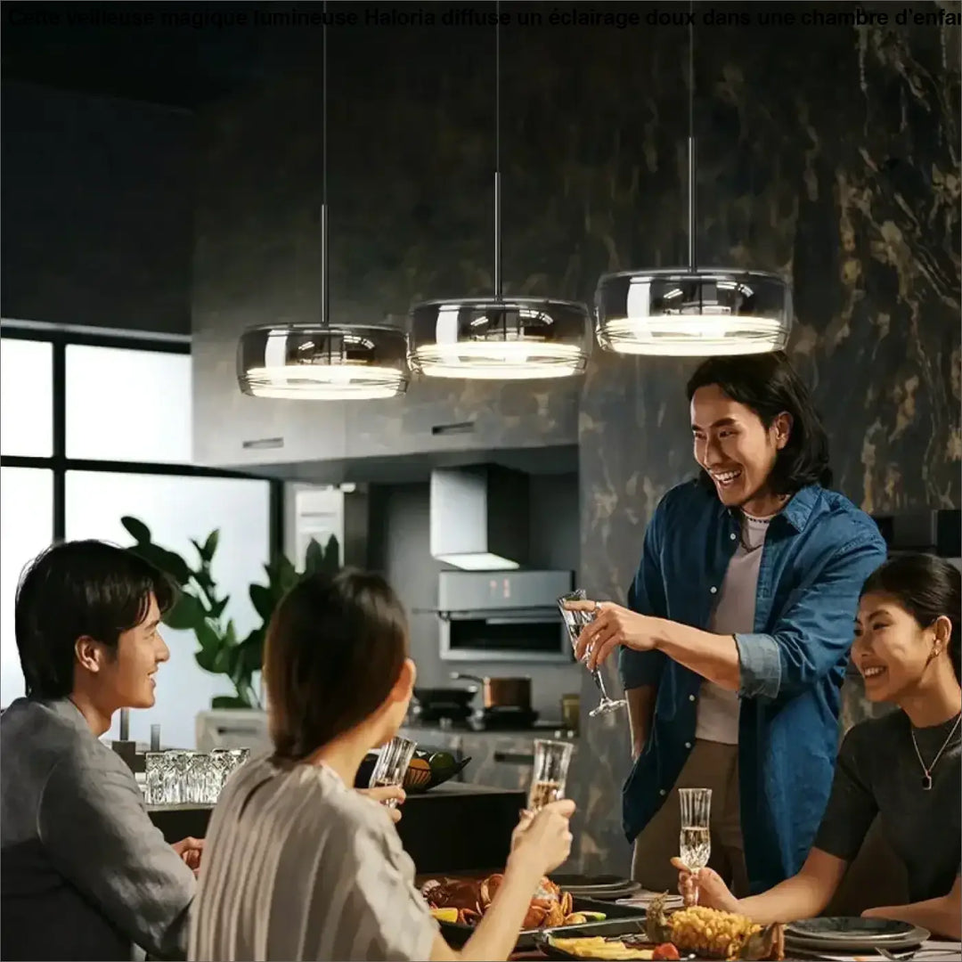 Suspension luminaire simpa avec cadres chrome élégants et abat-jour en verre dépoli minimaliste moderne