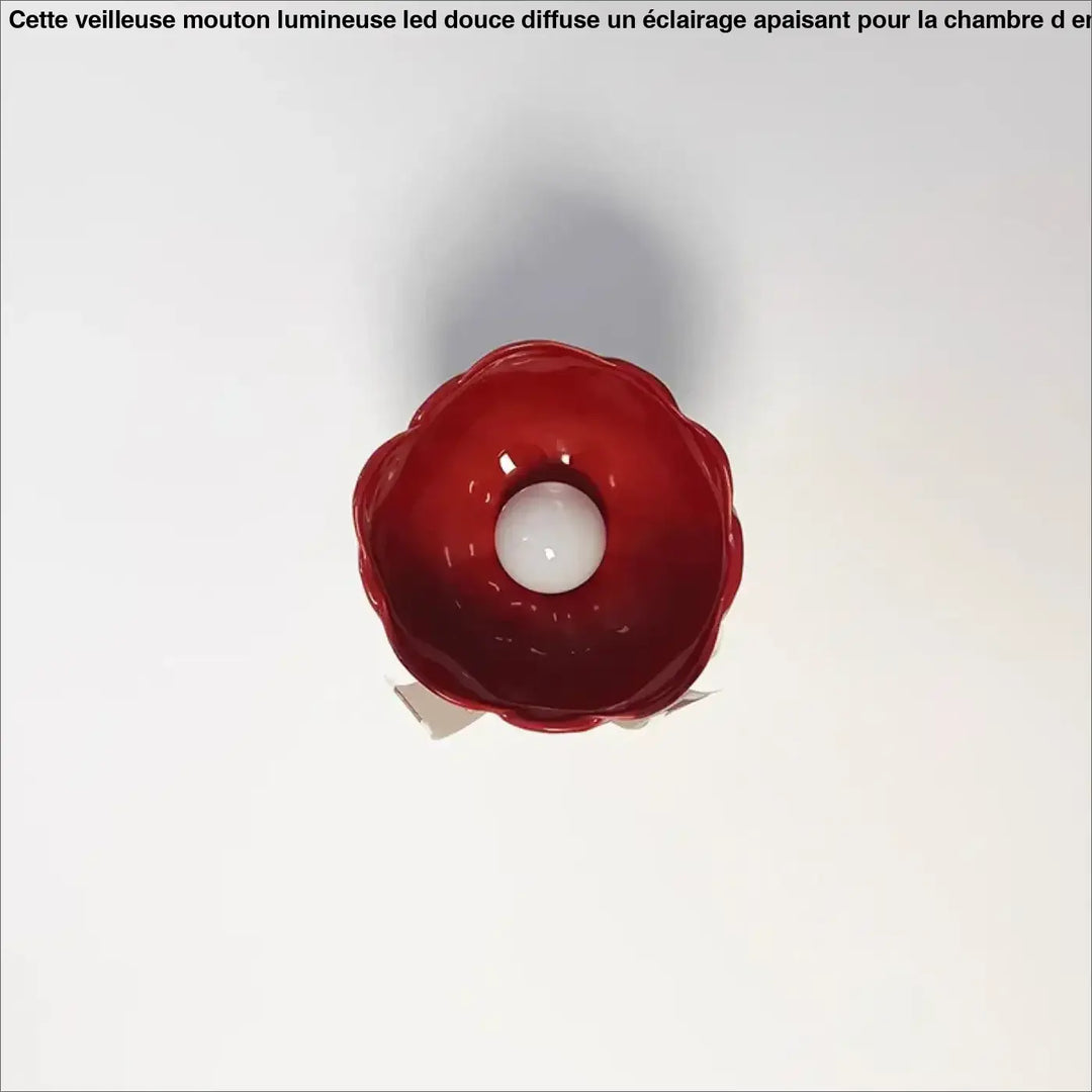 Luminaire plafonnier gift y en céramique rouge brillante avec un nœud décoratif pour décoration intérieure d’un objet pensé