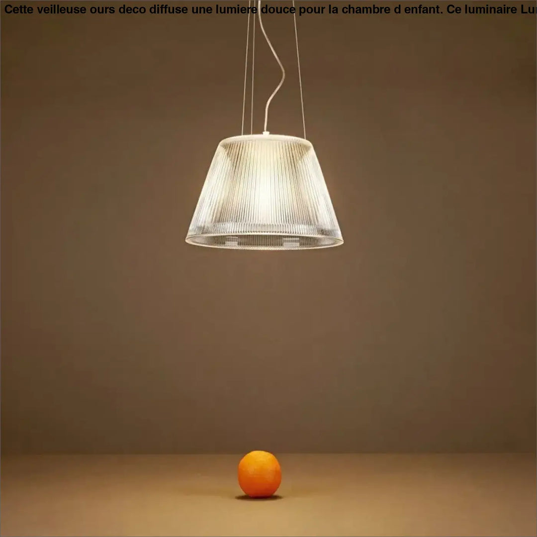 Suspension luminaire design transparent au style contemporain