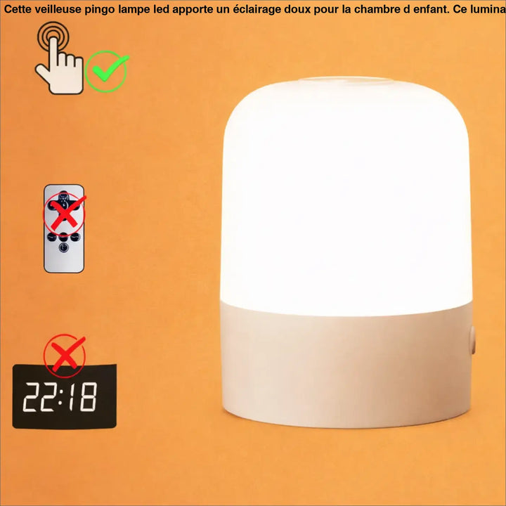 Veilleuse mallow design moderne en led blanche avec dôme lisse et base solide pour éclairage nocturne élégant