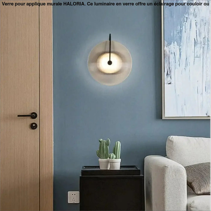 Verre Pour Applique Murale Design en Aluminium Noir